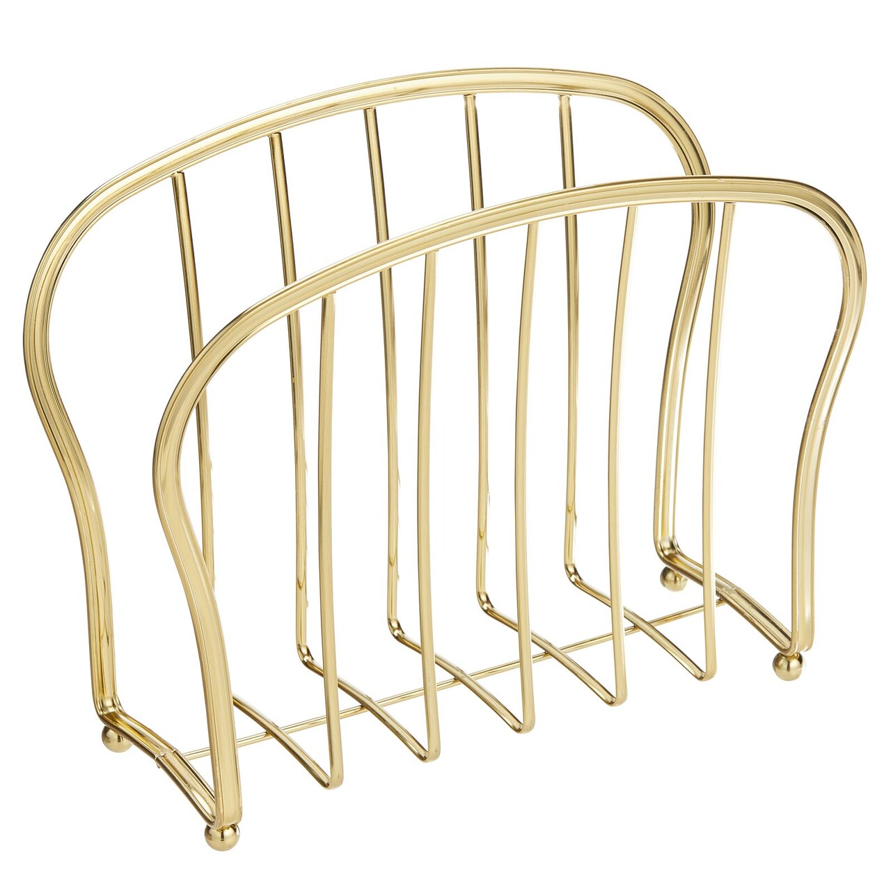 mDesign Metal Standing Rack Magazine Holder for Bathroom